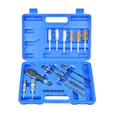 19 PCS Diesel Engines Injector Seat Brush Cuter Cuting Cleaner Cleaning Tool Kit