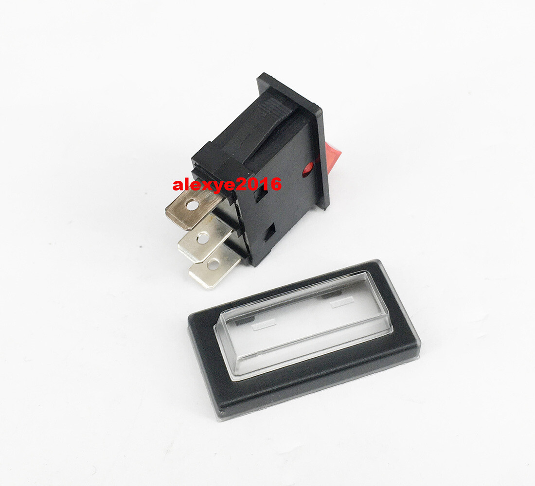 JD JD03-F1 3 Pins 2 Positions Red Lamp Switch Maintained 30A 125/250VAC ...