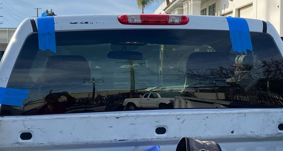 Fit 2007-2014 GMC Sierra 2500 3500 Back Glass Window Stationary NonHeat Foto 3 de 4