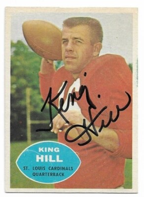 KING HILL 1960 Topps Signed Autographed Football card 103 St Louis