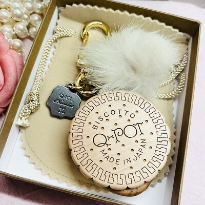 キューポット　キーホルダー Q-pot. Japan Limited Biscotto Biscuit Wood Key Holder Bag