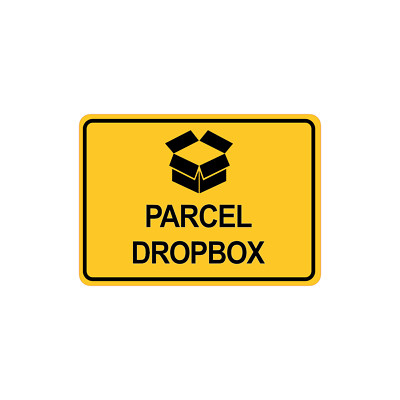 Parcel Drop Box Parcels Self Adhesive Gloss Sticker | eBay UK