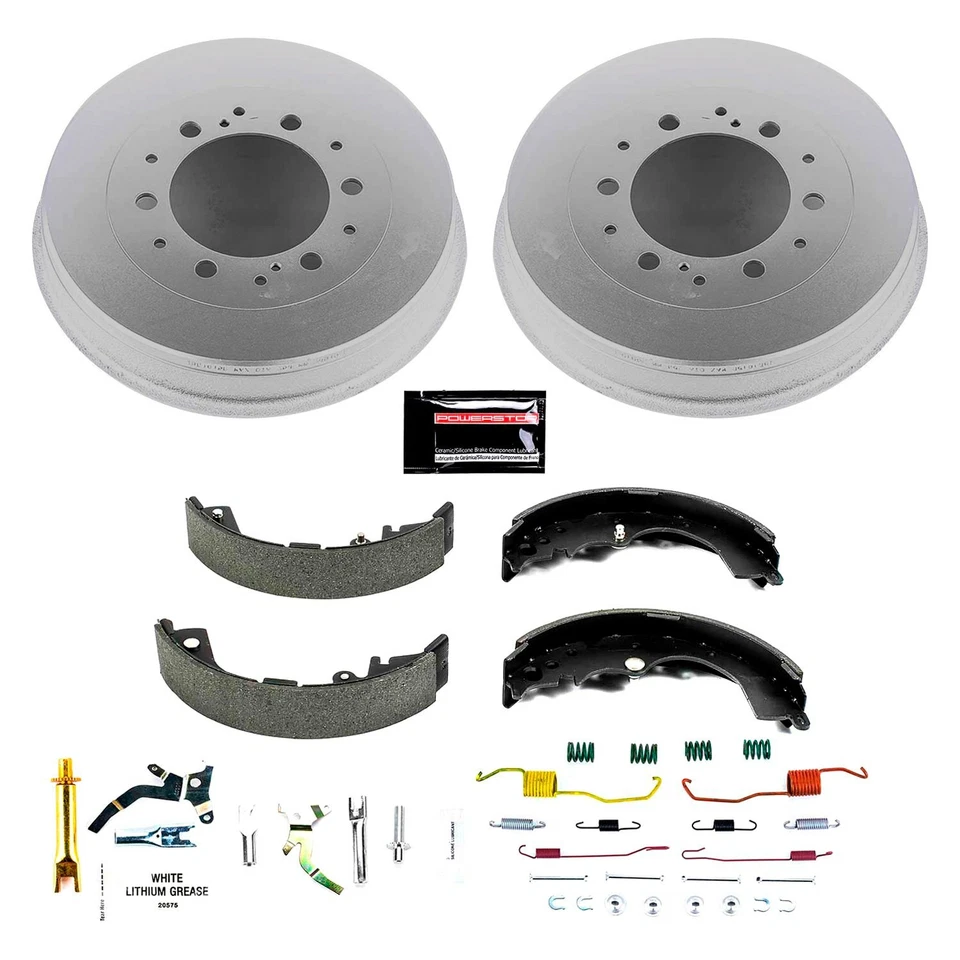 Power Stop 1-Click Daily Driver Rear Drum & Shoe Kit for 16-22 Toyota Tacoma Foto 2 de 2