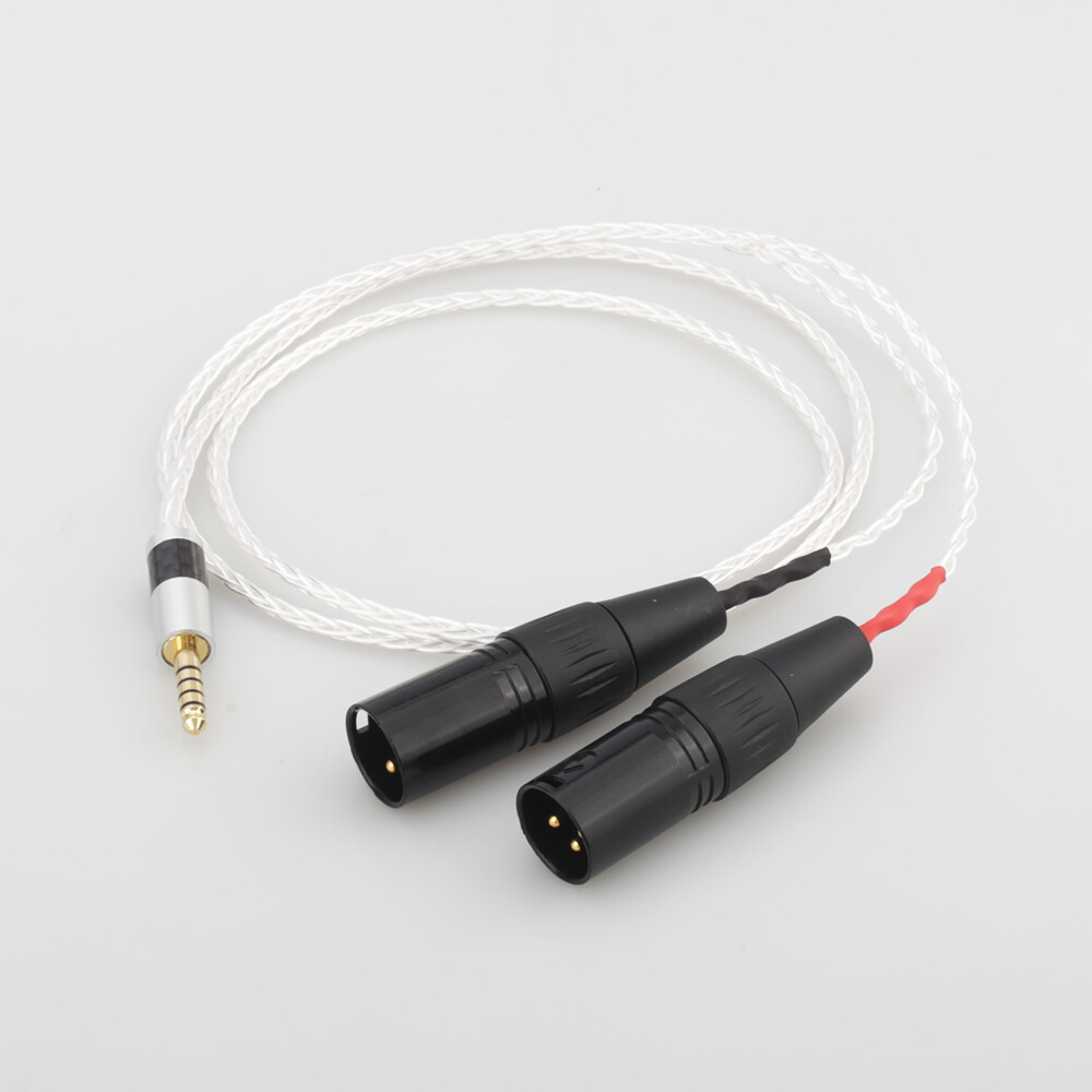 KTKTLCKX 2FT 8 cores 5N PCOCC Clear Silver Plated 4 Pin XLR Male to 2X 3Pin XLR Male KTKTLCKX 2FT 8 cores 5N PCOCC Clear Silver Plated 4 Pin XLR Male to 2X 3Pin XLR Male