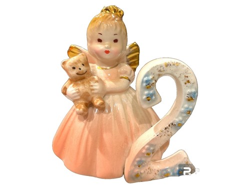 Josef Originals 3rd Birthday Girl Angel Porcelain Figurine Vintage