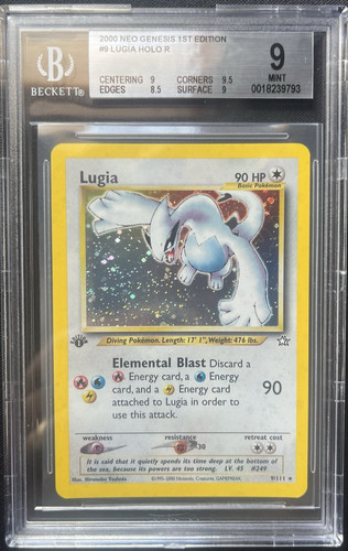 Lugia (1st Edition) graded BGS 9 for sale on eBay