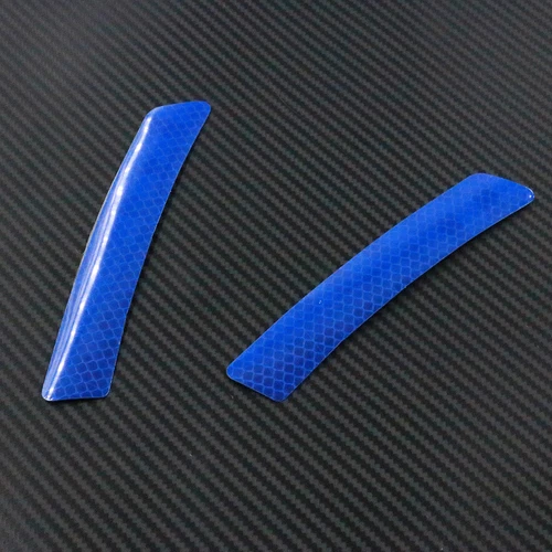 Blue 4Pcs Super Car Wheel Eyebrows Reflective Sticker Warning Sign - Picture 3 of 3