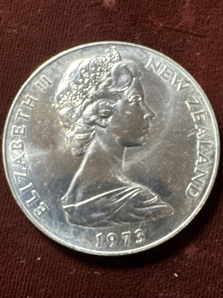 NEW ZEALAND 1973 COPPER NICKEL Coin $ 1 ELIZABETH II KM # 38 | eBay