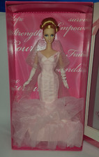 Pink Ribbon Barbie Doll NRFB Breast Cancer Awareness Collector 2006 Mattel w/Box