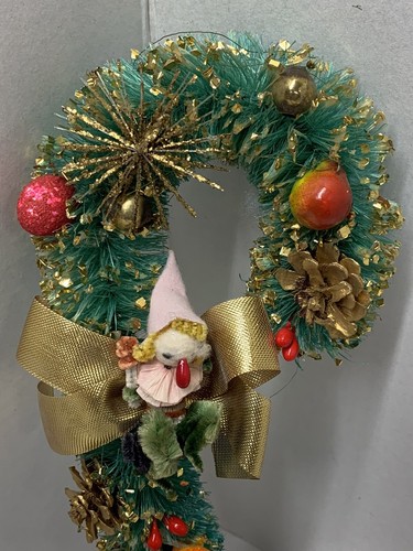Vintage 12 Inch Christmas Bottle Brush Candy Cane Ornament Decoration GC - Picture 10 of 10