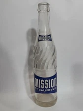 Vintage Mission of California Soda Bottle 10 oz. Return for Refund ACL