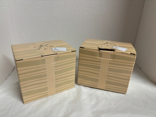 Temptations by Tara Light Yellow Striped 16 oz Coffee Mugs Set of 2 NEW in Box - Picture 7 of 7