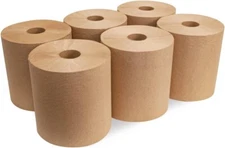 Paper R6800 Universal Hardwound Roll Towels 100% Recycled Fibers 8"x800' 6 Rolls