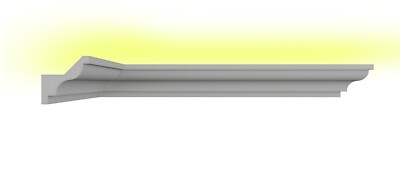 Indirekte Beleuchtung LED Decken Stuckleiste Dekor Stuck 14 Meter+4 Ecken BL 04