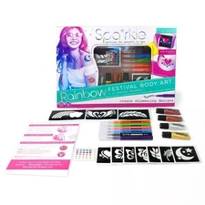 Rainbow Festival Body Art Tattoo Pens, Body Gems, Shimmer Cream and More SPA-12