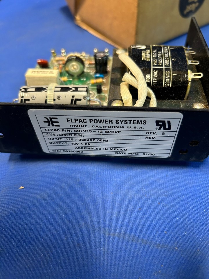 New in box Elpac SOLV15-12 Power Supply 12VDC Free Shipping | eBay