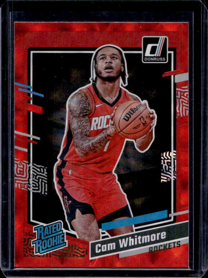 2023-24 Panini Donruss Cam Whitmore Red Laser Holo Rookie RC #/99 #211