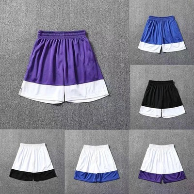 Herren gerade geschnittene Sportshorts farblich passend schnelltrocknend Polyestermischung