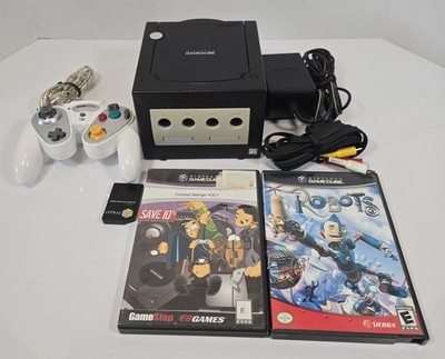 Nintendo GameCube Black Console Bundle Controller Memory Card 2 