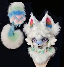 Fursuit Long Fur Husky Fox Mascot Head Party Halloween Fur Cosplay-Promotion