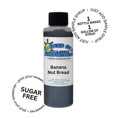 BANANA NUT BREAD MIX SNOW CONE/SHAVED ICE FLAVOR CONCENTRATE MAKES 1 GALLON