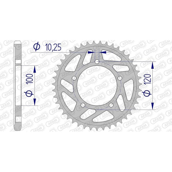 Afam Kettenrad ALU #525 43 ZäHne (FüR: Aprilia RSV4 RR ABS RKL 15-16 )-image