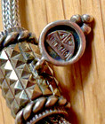 Judith Jack Pendant Mesh Necklace Slide 925 Sterling Marcasite Pearl 9.56g — photo 10