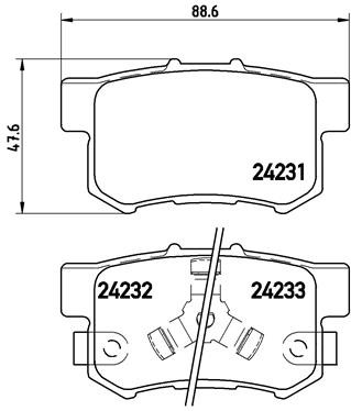 Brembo P 28 051 Bremsbelagsatz, Scheibenbremse For Acura Acura (Gac) Honda Honda-image