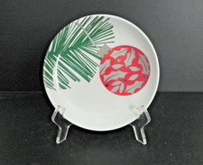 Crate & Barrel Red Ornament set of 3 Appetizer Plates - New