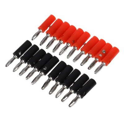 20 Stück versilbert Stecker Bananen Audio Lautsprecher Stecker T2Y22188