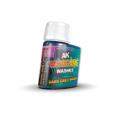 AK Interactive Wargame Weathering Dark Grey Wash 35ml Enamel AK14208