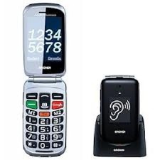 BRONDI AMICO SUPERVOICE Nero/Argento – Cellulare Anziani con SOS e Base