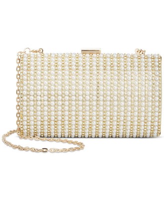 I.n.c. International Concepts Randdi Imitation Pearl Crossbody Clutch Pearl Gold