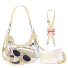 crawing Small Clear Bag for Stadium Events, Clear Shoulder Bag for Stadium Ap...