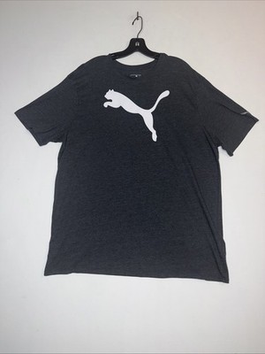 Puma Big Logo Athletic T-Shirt Gray Size 2XL
