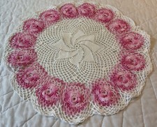 Pink 1920-1949 Time Period Manufactured Collectible Doilies for