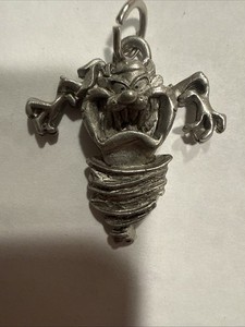 VTG 1995 Taz Tasmanian Devil Pewter Necklace Pendant Warner Bros. Starline