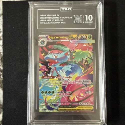 Pokemon 2025 Mega Venusaur ex #177/132 SIR Mega Evolutions - TAG 10