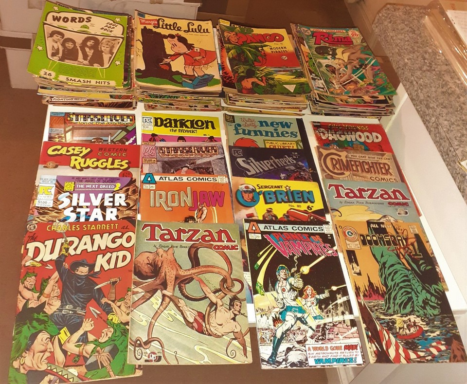 Age Rangel 135x Huge VINTAGE GOLDEN-AGE + SILVER-AGE + BRONZE-AGE COMICS lot 1950s ...