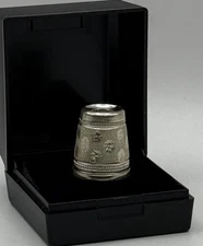 Vintage Sterling Silver Thimble James Swan & Son Boxed