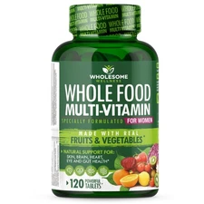 Whole Food Multivitamin for Women - Natural Multi Vitamins, Minerals, Organic...