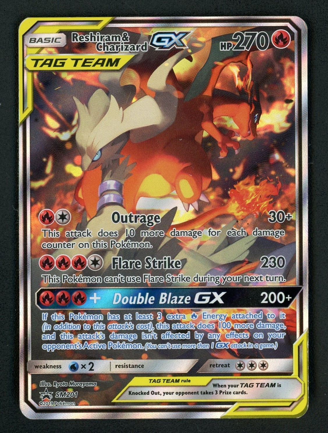 Reshiram & Charizard GX - Pokemon 2019 SM Promo #SM201