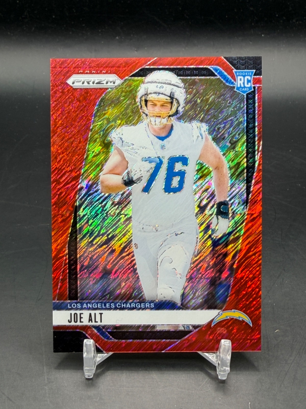 2024 Panini Prizm Joe Alt /35 Red Shimmer Rookie Przim #353 LA Chargers WC