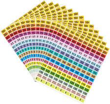 2400Pcs Garage Sale Stickers,1/2" 3/4" Yard Sales Price Stickers, Rectangle P...