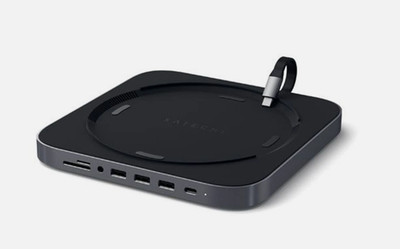 Satechi 6-in-1 Aluminum Hub Stand for Mac mini with Air Vents, Grey