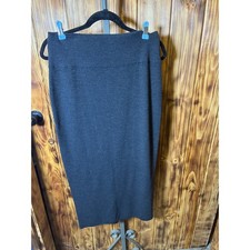 Eileen Fisher Wool Blend Midi Pencil Skirt Charcoal Gray Italian Yarn S/P F19UTK