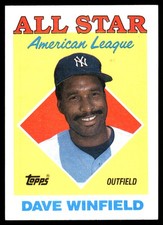 Dave Winfield 1988 Topps New York Yankees MLB READ FREE SHIPPING AutographDen