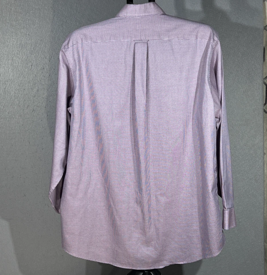 Camisa de vestir Kirkland Signature para hombre calce tradicional sin planchar borgoña 17 x 34/35 Foto 3 de 4