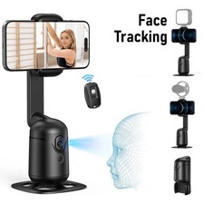 360  Rotation AI Auto Face Tracking Tripod w/ Remote Phone Holder Stand Head KT