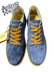 Aureus Men’s Casual Loafers Size 7 M Gray Blue Leather Athleisure Comfort Aureus Shoes | eBay main image 2